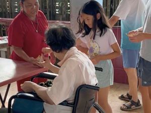 Amira at nursing home in Medan, Indonesia.