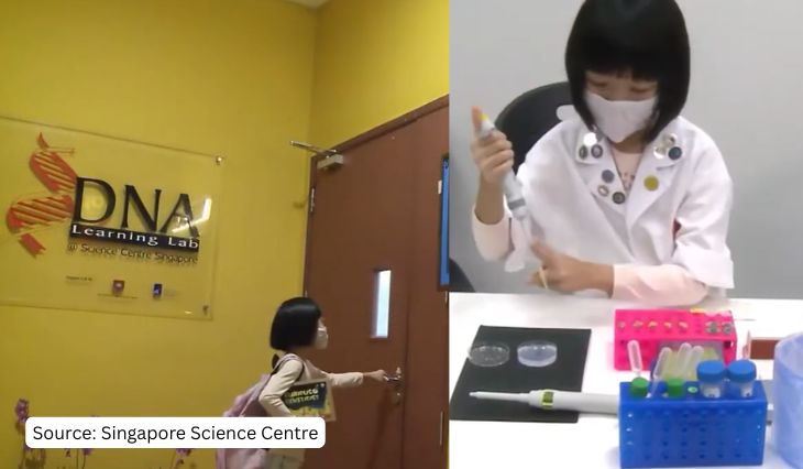 Elizabeth preparing for a lab session with micropipetting in a genetics programme